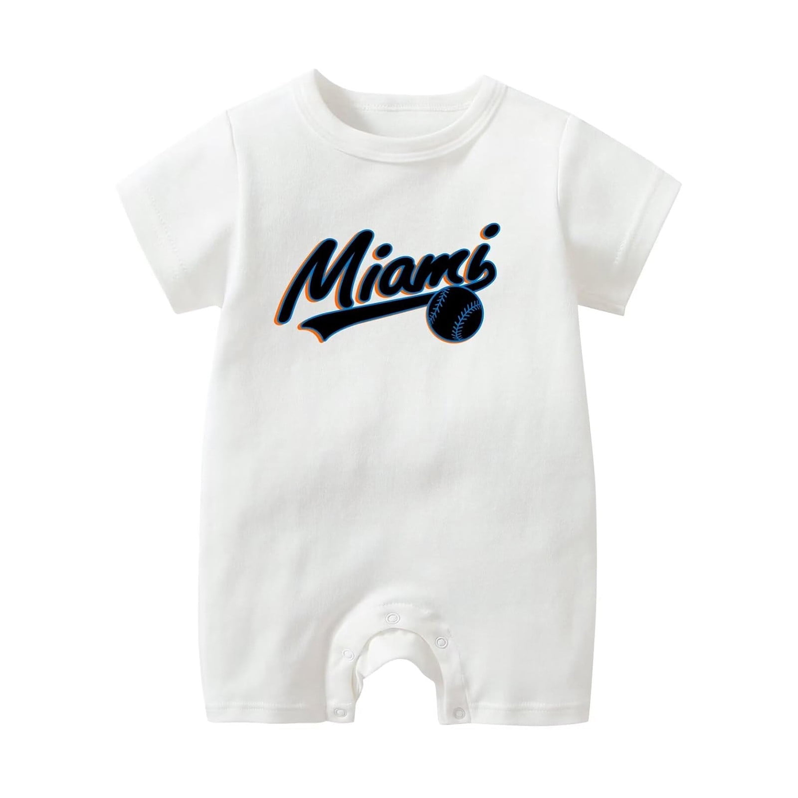 Baby Bodysuit Newborn Baby Boy Girl Baseball Jumpsuit Little Slugger