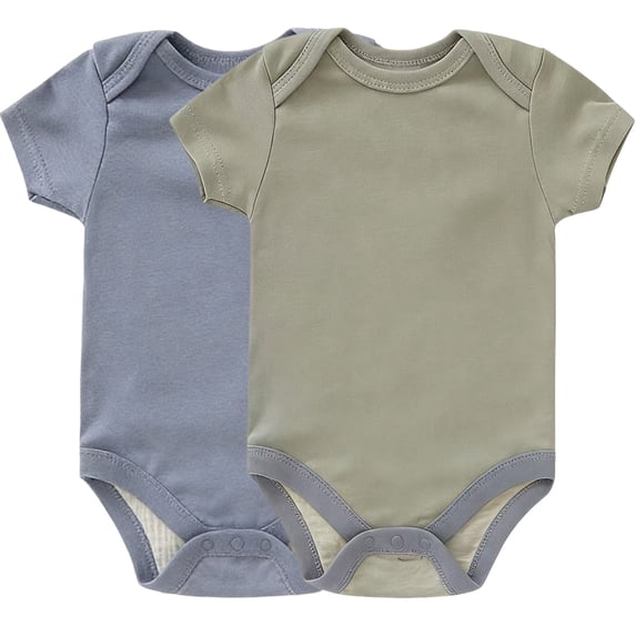 Baby Bodysuit Newborn Short Sleeve Baby One-Piece Cotton 2-Pack Baby Clothes