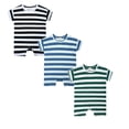 thumbnail image 1 of Baby Bodysuit Romper Pajamas Jumpsuit Thin Striped Bodysuits Gender Neutral Baby Clothes 6-9 Months, 1 of 6
