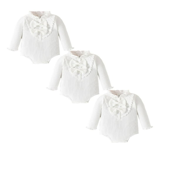 Baby Bodysuit Pajamas Romper Jumpsuit Cotton Long Sleeves Romper Newborn Boy Clothes 3PCS