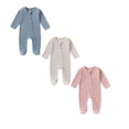 thumbnail image 1 of Baby Bodysuit Pajamas Romper Jumpsuit Thin Long Sleeves Romper Newborn Girl Sleepers 3PCS, 1 of 5