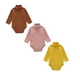 thumbnail image 1 of Baby Bodysuit Romper Pajamas Jumpsuit Comfortable Long Sleeves Bodysuits Newborn Clothes for Girls 3PCS, 1 of 9