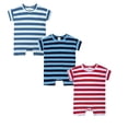 thumbnail image 1 of Baby Bodysuit Backed Onesie Pajamas Comfortable Striped Romper Preemie Sleepers 9-12 Months, 1 of 5