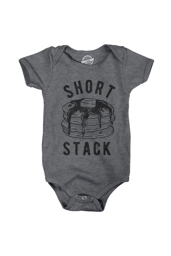 Baby Bodysuit Short Stack Jumper Funny Breakfast Pancakes Food Graphic Novelty Infant Clothes