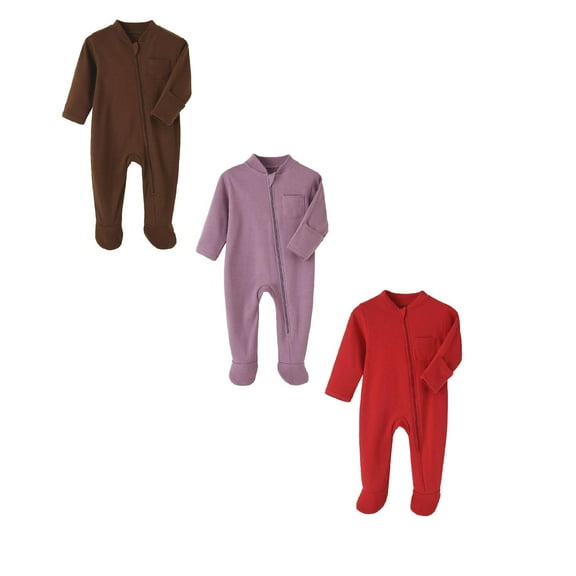 Baby Bodysuit Summer Outfit Pajamas Romper Jumpsuit Comfortable Long Sleeves Sleeper Baby Boy Clothes 3PCS