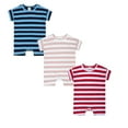 thumbnail image 1 of Baby Bodysuit Base Onesie Pajamas Short Sleeves Striped Sleeper Baby Girl Clothes 6-9 Months, 1 of 7