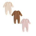 thumbnail image 1 of Baby Bodysuit Summer Outfit Romper Pajamas Jumpsuit Breathable Long Sleeves Romper Newborn Baby Girl Clothes 3PCS, 1 of 5