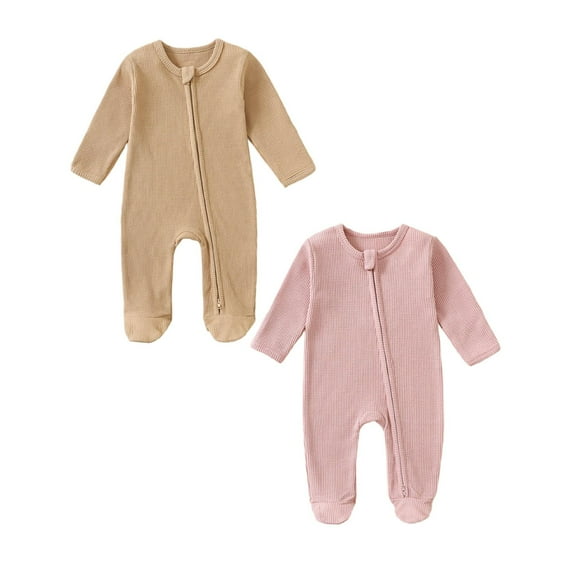 Baby Bodysuit Summer Outfit Romper Pajamas Jumpsuit Comfortable Long Sleeves Bodysuits Baby Clothes Unisex 2PCS