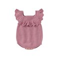 thumbnail image 1 of Baby Bodysuits Clothes Casual Solid Sleeveless Knit Newborn Infant Kids Girls Onesie 0-18m Toddler One Pieces Jumpsuits Outfits, 1 of 5