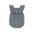 thumbnail image 1 of Baby Bodysuits Clothes Casual Solid Sleeveless Knit Newborn Infant Kids Girls Onesie 0-18m Toddler One Pieces Jumpsuits Outfits, 1 of 5