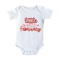 thumbnail image 1 of Baby Bodysuits Girl Boys Girls Short Sleeve Valentine's Day Letter Print Romper Bodysuit for Children Clothes Pink, 18-24 Months, 1 of 5