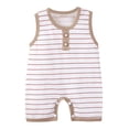 thumbnail image 1 of Baby Bodysuits Unisex Bodysuit Boys Girls Clothes for 12-18 Months Baby Summer Baby Sleeveless Crawler Clothing Tank Top Crawler Clothing Pure Cotton Newborn Open Crotch Clothes, 1 of 9