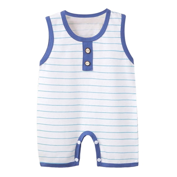 Baby Bodysuits Unisex Bodysuit Boys Girls Clothes for 18-24 Months Baby Summer Baby Sleeveless Crawler Clothing Tank Top Crawler Clothing Pure Cotton Newborn Open Crotch Clothes