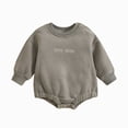 thumbnail image 1 of Baby Bodysuits Unisex Bodysuit Boys Girls Clothes Newborn Baby Girls Summer Comfortable And Breathable Bodysuits Cute Letter Print Bodysuits 12-18 Months, 1 of 6