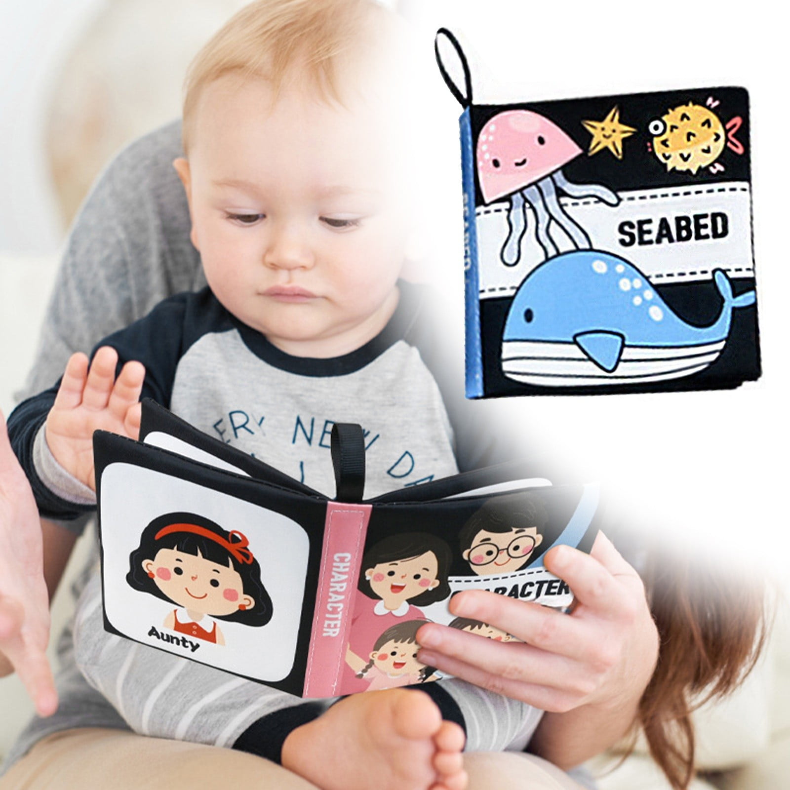 Baby Books Crinkle Book With Crinkle Squeaky Baby Soft Cloth Book