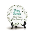 thumbnail image 1 of Baby Books Start Their First Library! Baby Shower Decoration Circle 5x5" Table Sign Home Decor | Baby Party Signs, 1 of 9