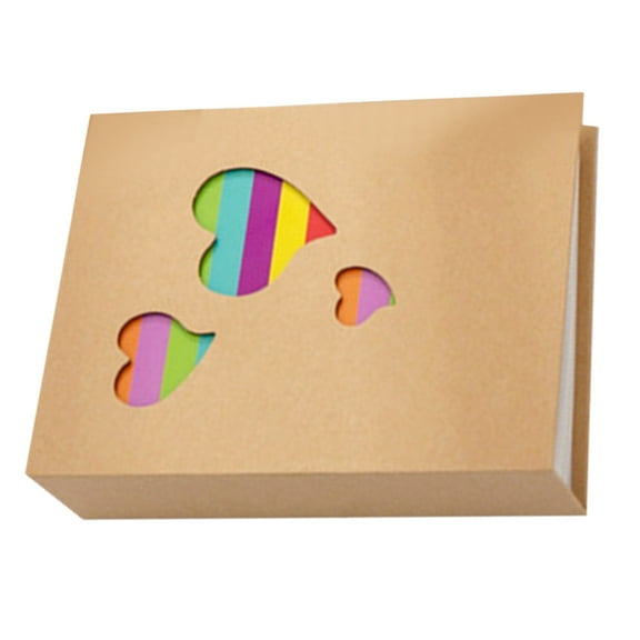 OFFIGAM Photo Album Heart Shape Cute Appearance Baby Girl 1Pack 8.1In X 6.1In X 2.0In