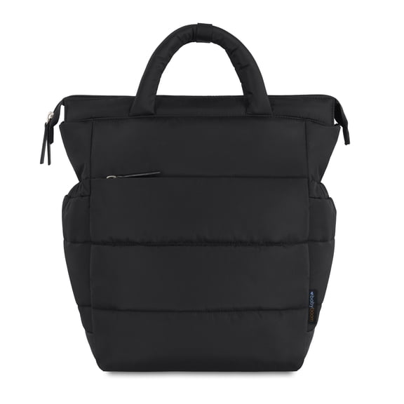 Baby Boom Puffer Backpack Diaper Bag Tote for Infants and Toddlers, Black