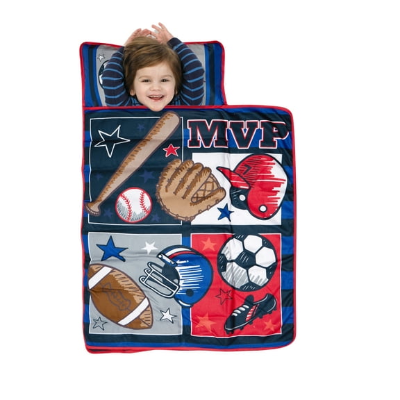 Baby Boom Sports Toddler Nap Mat, Blue