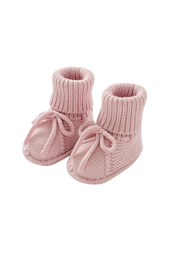 Soft Fleece Booties Stay On Slippers Socks Shoes First Walkers Winter Ankle Crib Shoes