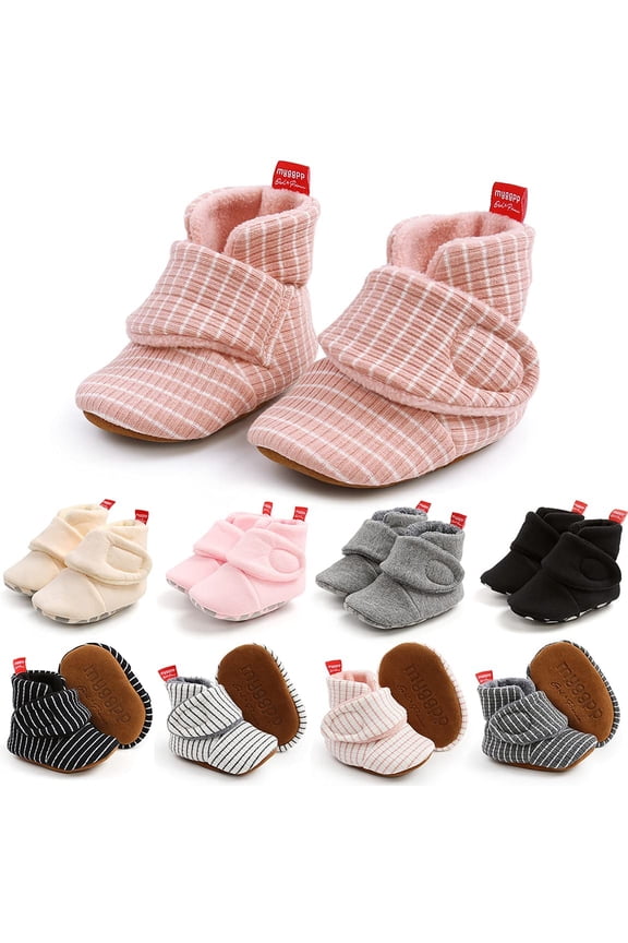 Baby Booties Infant Newborn Boys Girls Slippers Warm Crib Sock Shoes Indoor First Walker Prewalker