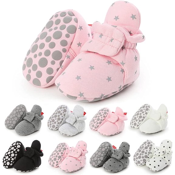 Baby Booties Infant Newborn Boys Girls Slippers Warm Crib Sock Shoes Indoor First Walker Prewalker