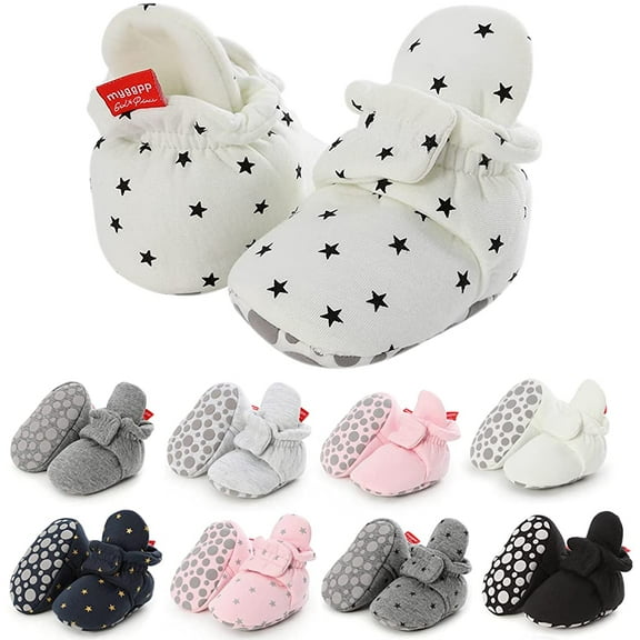Baby Booties Infant Newborn Boys Girls Slippers Warm Crib Sock Shoes Indoor First Walker Prewalker