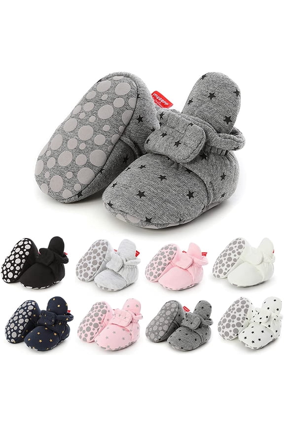 Baby Booties Infant Newborn Boys Girls Slippers Warm Crib Sock Shoes Indoor First Walker Prewalker