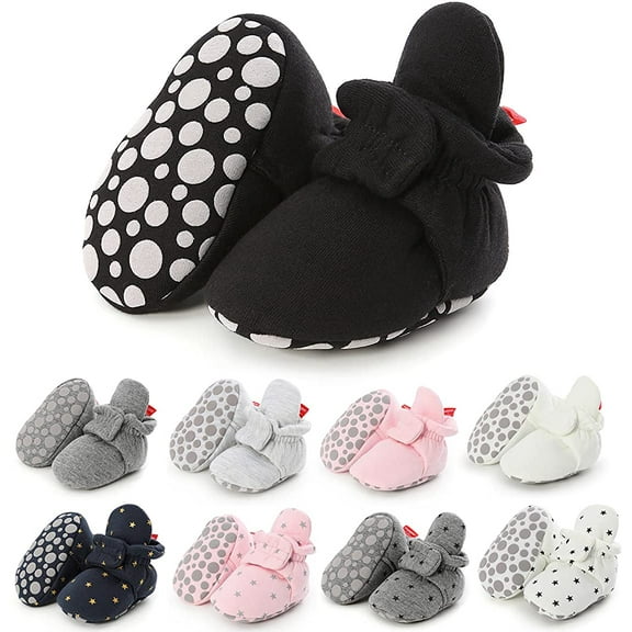 Baby Booties Infant Newborn Boys Girls Slippers Warm Crib Sock Shoes Indoor First Walker Prewalker