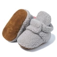 thumbnail image 1 of Baby Booties, Newborn Baby Booties Non-Slip Warm Cozy Baby Slippers Toddler Boys Girls Infant Winter Cozy Socks Shoes Easy On and Off Snap Boots Crib Warm Shoe First Walker Birthday Shower, 1 of 4