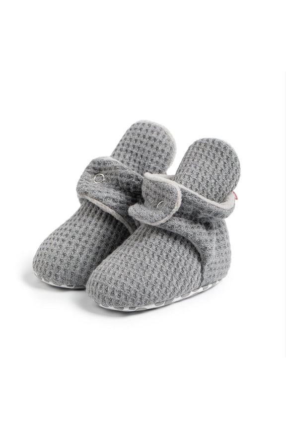 Baby Booties, Newborn Baby Booties Non-Slip Warm Cozy Baby Slippers Toddler Boys Girls Infant Winter Cozy Socks Shoes Easy On and Off Snap Boots Crib Warm Shoe First Walker Birthday Shower