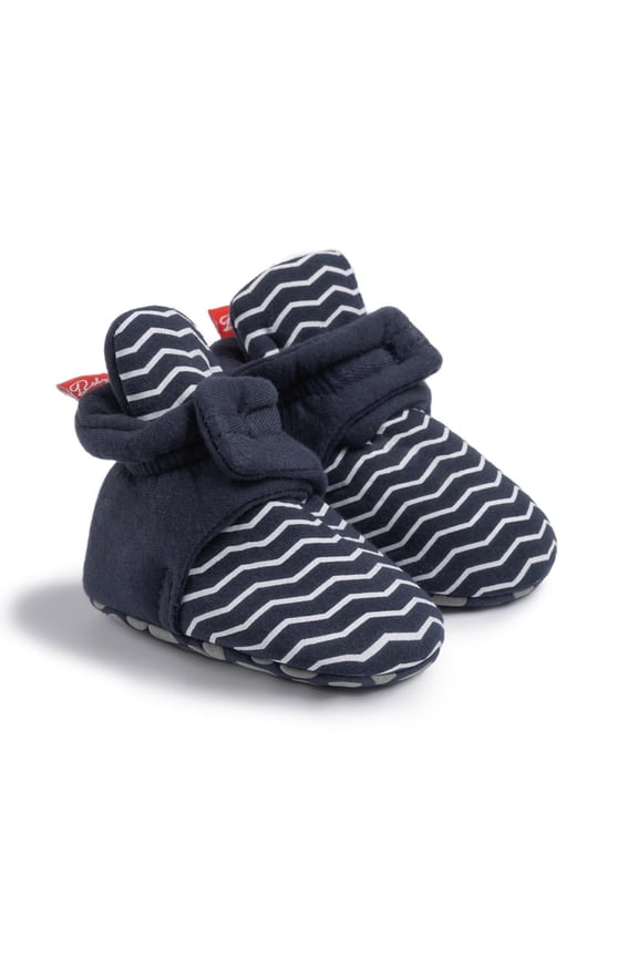 Baby Booties, Newborn Baby Booties Non-Slip Warm Cozy Baby Slippers Toddler Boys Girls Infant Winter Cozy Socks Shoes Easy On and Off Snap Boots Crib Warm Shoe First Walker Birthday Shower