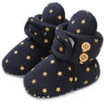 thumbnail image 1 of Baby Booties Newborn Boys Girls Fleece Boots Non Slip Grippers Stay On Slipper Socks Infant First Walker Winter Warm Crib Shoes, 1 of 7