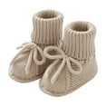 thumbnail image 1 of Baby Booties Newborn First Walkers Cozy Shoes Warm Knit Soft Booties for Toddler Infant Boy Girl, 1 of 2