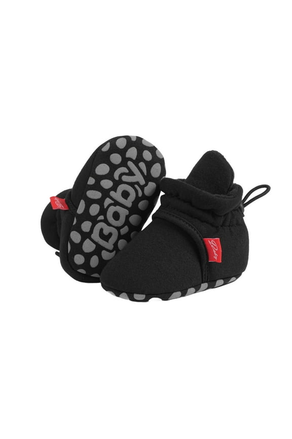 Baby Booties Organic Cotton Muslin Newborn Baby Slippers Baby Boy Booties, Infant Girl Booties, 6-12 months, 0-6 Months, 12-18 Months, 0-3 Months, 18-24 Months, Toddler Shoes Black 0-6 Months