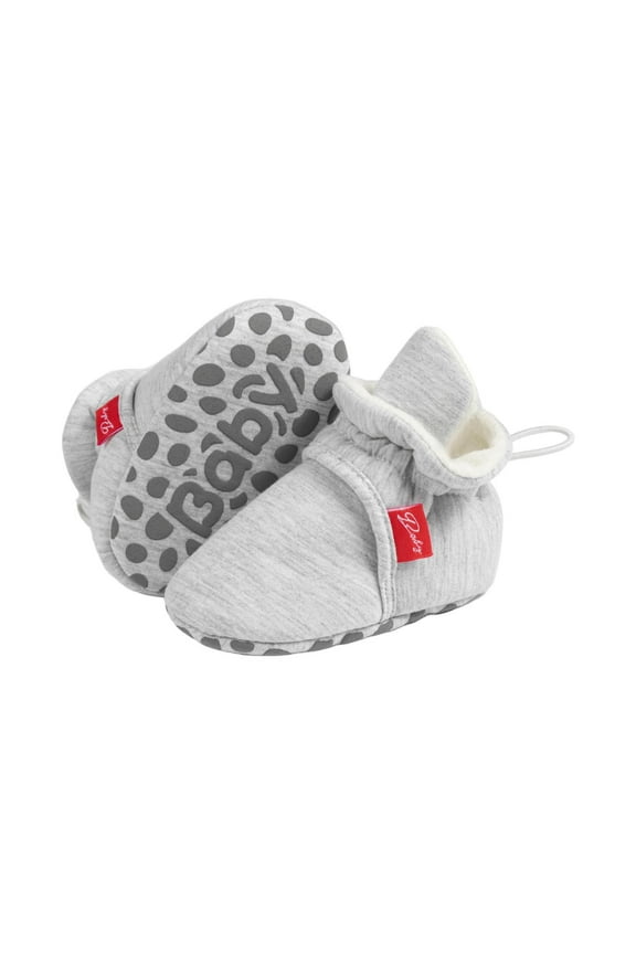 Baby Booties Organic Cotton Muslin Newborn Baby Slippers Baby Boy Booties, Infant Girl Booties, 6-12 months, 0-6 Months, 12-18 Months, 0-3 Months, 18-24 Months, Toddler Shoes Gray 0-6 Months
