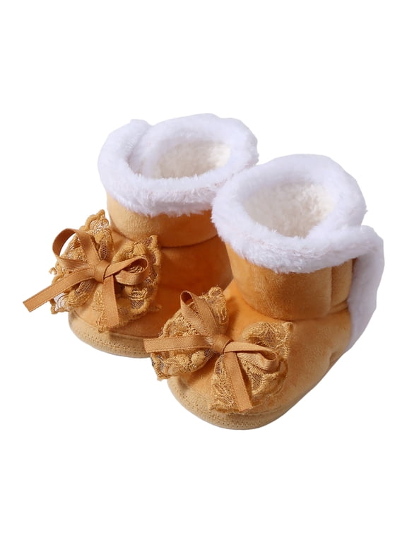 Baby Booties Walking Boots Infant Non Slip House Sock Slippers Newborn Winter Warm Crib Shoes for Girls Boys