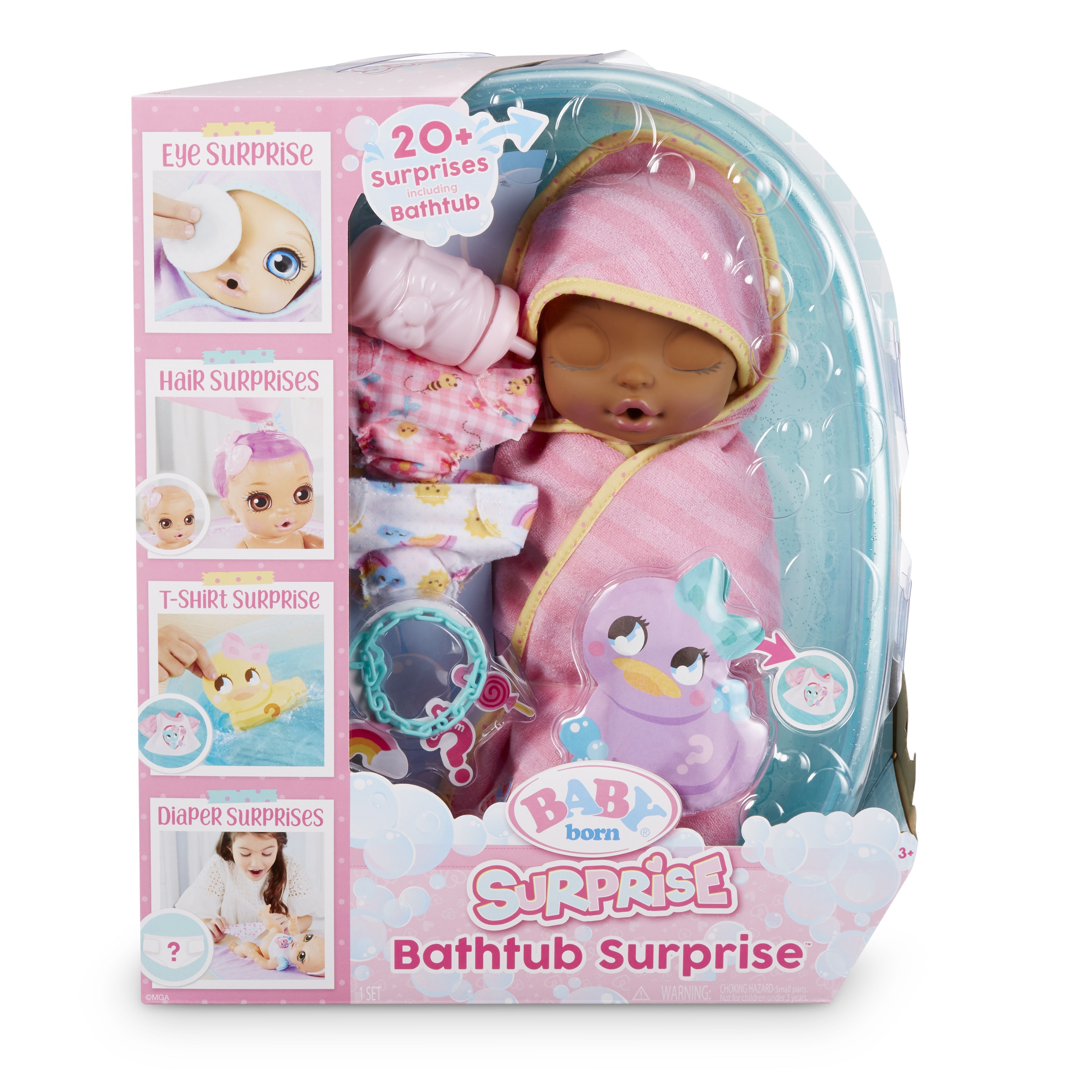 Baby Born Bathtub Surprise Pink Swaddle Fairy w/ 20+ Surprises - image 1 of 6
