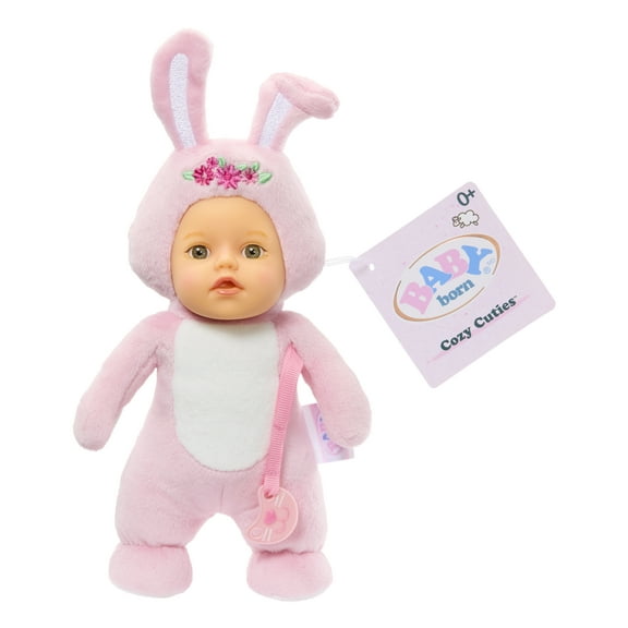 Baby Born Cozy Cuties Soft Baby Doll - Bunny with Gray Eyes, Plush for Newborns Ages 0 & up