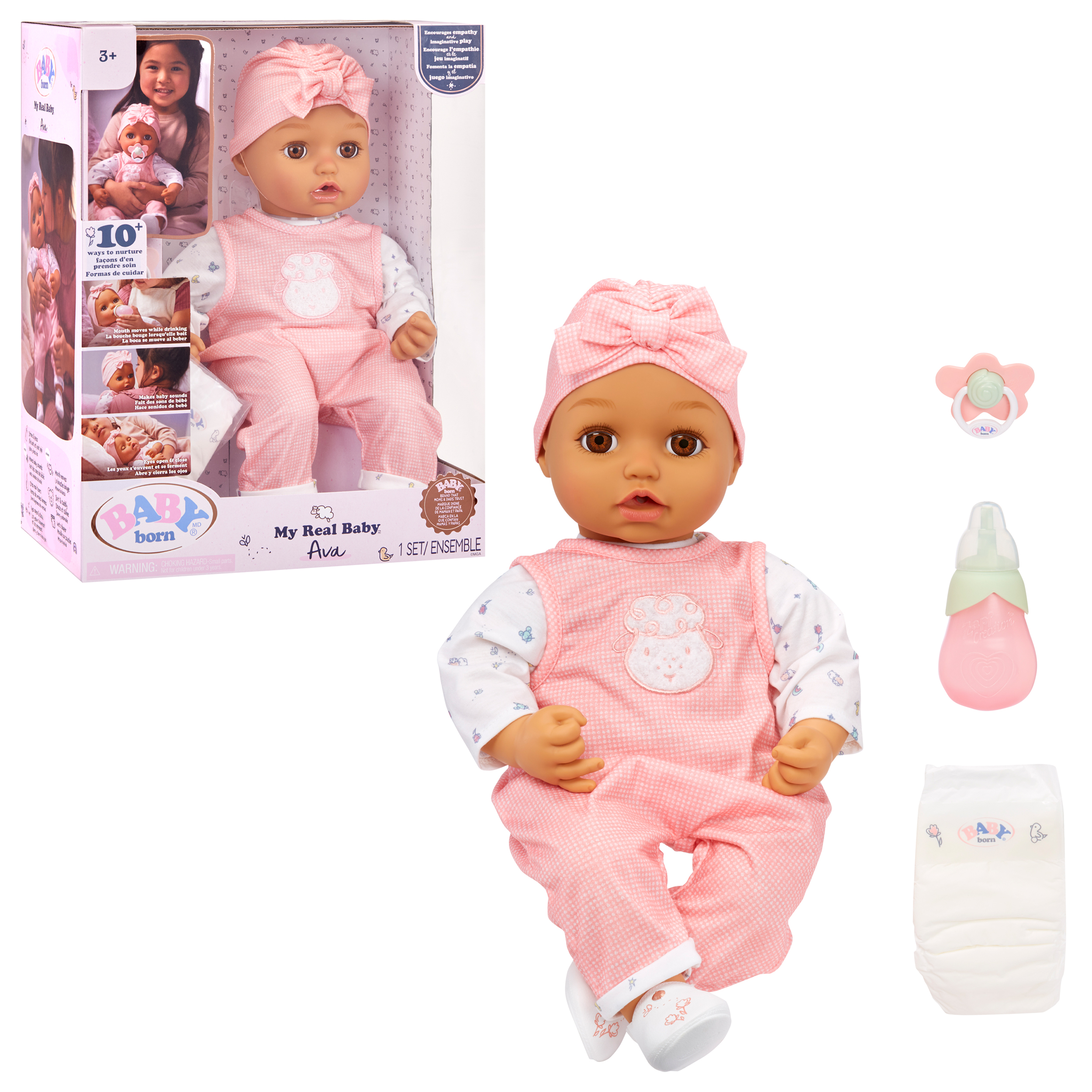 Kid Connection Baby Doll Room Play Set, Blue Eyes, Light Skin Tone