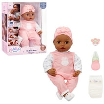 Baby Born My Real Baby Doll Harper, Dark Brown Eyes, Soft-Bodied, Kids Ages 3+, Sounds, Drinks & Wets, Mouth Movements, Cries Tears, Eyes Open & Close