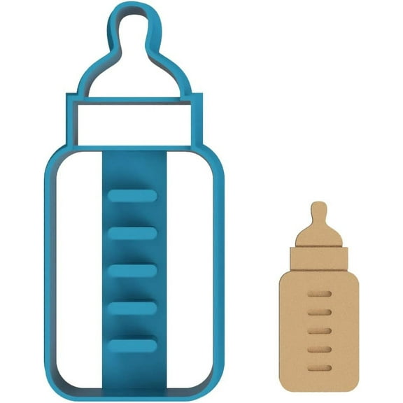 Baby Bottle Cookie Cutter - Baby Shower Gender Reveal Boy Girl Newborn (0032) (3 Inch)