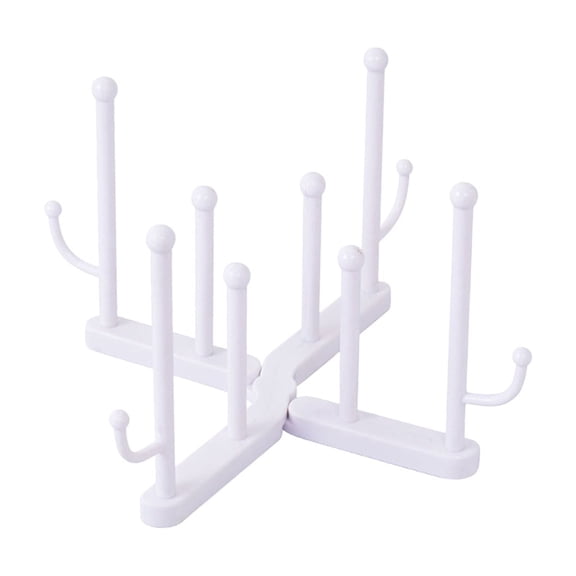 Baby Bottle Drying Rack, Portable Countertop Bottle Dryer with Drainage, Space Saving Foldable Bottle Drying Stand for Bottles, Nipples, and Pacifiers