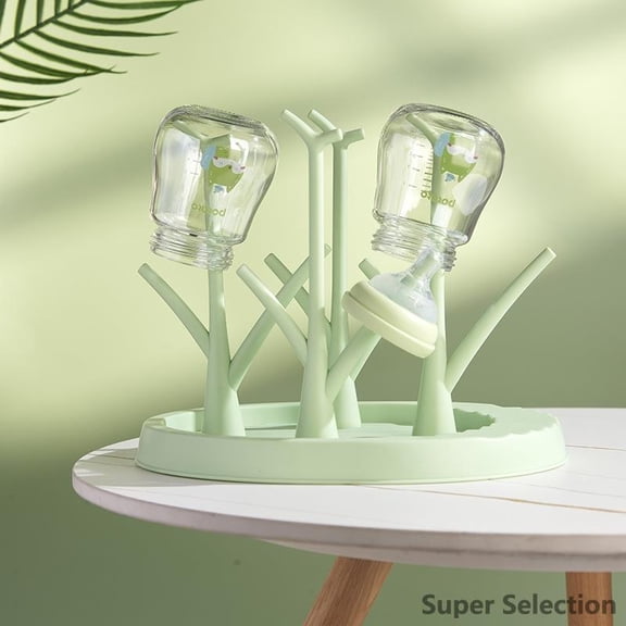 Baby Bottle Drying Rack, Tree-Shaped Drying Stand With Removable Branches For Organizing Baby Bottles, Pacifiers, Breast Pump Parts, Utensils, Space Saving, BPA-Free,green,funny