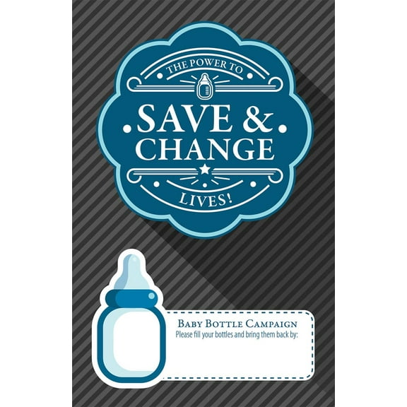 Baby Bottle Fundraiser. Power To Save Pro-Life Poster