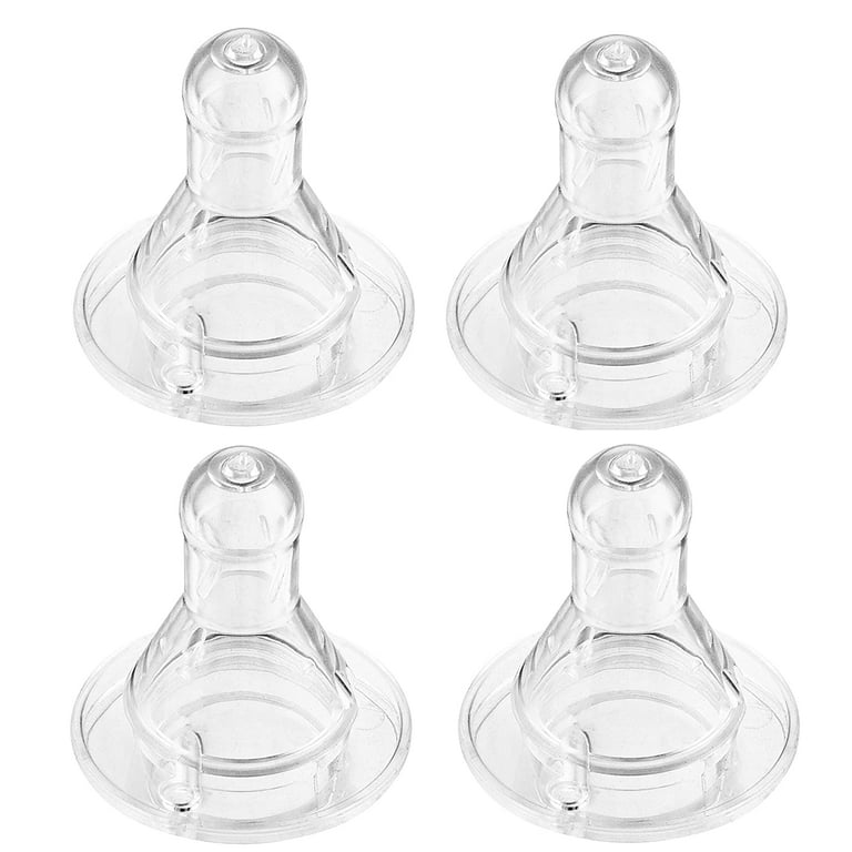 Baby Bottle Nipples, Fast Flow for Infants 6-12 Months, Compatible with Dr.  Browns, Similac and NUK First Essentials Regular Neck Baby Feeding Bottles  - Pack of 4 