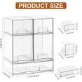 thumbnail image 1 of Baby Bottle Organizer - 5 Pack Stackable Clear Drawers with Labels, Baby Storage Solution Container for Countertop, Cabinet, Bathroom, Pantry, Vanity, 1 of 6