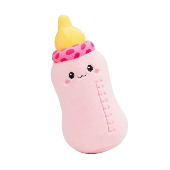 Baby Bottle Plush Toy, Cute Pink Soft Stuffed Doll, 1 Pack Cuddly Throw Pillow, Toddlers Birthday Gift Bedroom Nursery Decor Hugging Sleep Companion
