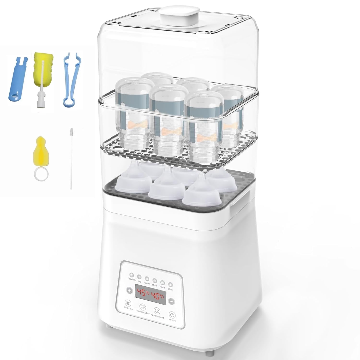 Baby Bottle Sterilizer and Dryer, 8in1 Electric Steam Sterilize,Large Capacity Universal for