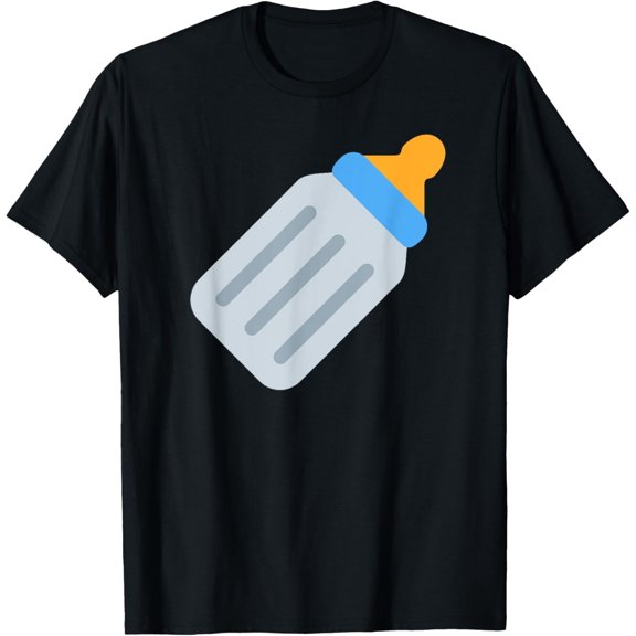 Baby Bottle T-Shirt men and women can wear, black, white, gifts